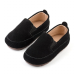 Vaiki&scaron;ki mokasinai Berniukams Korėjieti&scaron;ko stiliaus Paprasti Vienspalviai Mink&scaron;ti Universalūs Mergaitėms Apvalus priekis Vaikų Mada Kutai Įsispiriami Laisvalaikio 24 (inner 14.5cm) black
