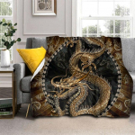 3D spausdinimas Dragon Antklodė Flanelinė Antklodė Mink&scaron;ta Fleece Antklodė Antklodė miegamojo sofai 75x90cm