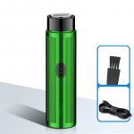 Ne&scaron;iojama mini elektrinė barzdaskutė barzdos kirpimo ma&scaron;inėlė vyrų skustuvas skustuvas USB kelioninis veido skutimosi įrankis ZH žalia