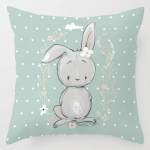 &Scaron;iaurieti&scaron;kas pagalvėlės užvalkalas Vaikų kambario dekoras Mielas rožinis triu&scaron;is zuikis animacinio filmo gyvūnų užvalkalas, 45x45 cm dekoratyvinis pagalvėlės užvalkalas