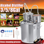 12/20/30L 3 puodų distiliuotojas Alambic Moonshine Alcohol Still Stainless Copper Home Brew Water Wine Eterical Oil Brewing Kit &bdquo;Pasidaryk pats&ldquo; 12L