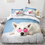 3D naminių gyvūnėlių ra&scaron;tų patalynės komplektas gyvūnų &scaron;unų antklodės užvalkalas 2/3 mikropluo&scaron;to audinys AU/ES/US/UK/DE viso dydžio mink&scaron;tas greitai džiūstantis namų kostiumas AU Single 140x210cm