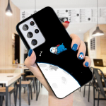Mielas animacinis filmas Žvaigždėtas dangus planeta Astronautas Kosmoso &scaron;uo Moon Girl Case Redmi 10