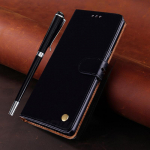 Klasikinis knygos odinis atverčiamas dėklas, skirtas Samsung Galaxy A04S A14 A54 A53 S21 S22 S23 Ultra Plus Xiaomi Redmi Note 11 iPhone 14 13 12 11 Pro Max piniginės dangtelis For Xiaomi Poco M3 Pro juoda