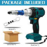 2,4&ndash;5,0 mm 88VF &scaron;epečiai elektrinis kniedijimo pistoletas Akumuliatorinis kniedės veržlės pistoleto įdėklas Automatinis kniedijimo įrankis skirtas Makita 18V baterijai Only machine