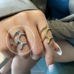 Punk netaisyklingi skysto metalo tu&scaron;čiaviduriai auskarai vyrams, moterims, hiphopo roko drožlių spalvos asmenybės auskarai Y2K 02-silver ring