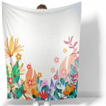 Paprastų gėlių serijos teminė flanelinė antklodė Mink&scaron;ta lengva, &scaron;ilta svetainei Miegamojo lova Sofa Sofa Vaikams Dovanos suaugusiems 80*120cm