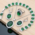 Violetinis brangakmenis Ametistas 925 Sidabriniai papuo&scaron;alų rinkiniai Auskarai Žiedai Aksesuarai Moterų vestuvių beždžionių karolių rinkinys 10