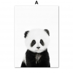 Dramblys liūtas lokys žirafa panda tigras me&scaron;kėnas sieninis meno spaudinys, drobė, tapyba jaunikliu, plakatas vaikams berniukams mergaitėms vaikų kambario dekoras 21X30cm No Framed