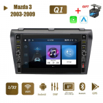 8 colių, skirtas Mazda 3 2003-2009 su mygtuko rankenėle Android automobilinis radijas Multimedijos grotuvas Navigacija stereo GPS 2 Din 1+32GB