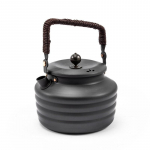 Didelės talpos ne&scaron;iojamas lauko stovyklavimo aliuminio lydinio virdulys Kavos puodo kelioninis virdulys pilka