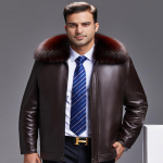 Naujos vidutinio amžiaus ir vyresnio amžiaus vyri&scaron;kos natūralios odinės striukės Auksinės audinės tulžies kailio lapės kailio apykaklė Vyri&scaron;kos avies odinės striukės Nick Winter XXXXXXL