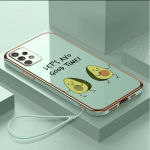 Prabangus padengtas TPU telefono dėklas su dirželiu, skirtas Samsung Galaxy A04 A05s A13 A14 A24 A54 A34 Note20 S23 Ultra dėklai A38 Delicious Avocado Cover Samsung Galaxy A22 5G