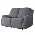 Vienos spalvos poliesterio recliner kėdės užvalkalas su ki&scaron;ene svetainės atlo&scaron;iamai fotelio užvalkalas recliner sofos užvalkalas 2 Seats pilka