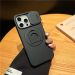 Atsparus smūgiams Matte Armor TPU telefono dėklas, skirtas iPhone 15 14 13 12 11 Pro Max XS Max 15 Plus objektyvo kameros apsaugos žiedo stovo dangtelis For iPhone 8 Plus juoda