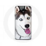 Coque pour Samsung Galaxy S5 Husky Blanc de Sib&eacute;rie Yeux Bleus
