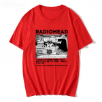 &bdquo;Radiohead Vintage Classic Print&ldquo; vasariniai vyri&scaron;ki mar&scaron;kinėliai su i&scaron;kirpte Kasdieniai medvilniniai trumpomis rankovėmis megztiniai Madingi gatvės drabužiai Vyri&scaron;ki drabužiai S