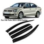Skirta VW Polo 2011 2012 2013 2014 2015 2016 2017 2018 Langų skydelis nuo lietaus deflektorius apsauga markizės pastogės Lipni dangtelio apdaila For Sedan gray