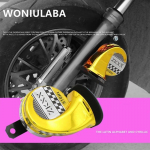 Motociklo sraigės signalas 12V vandeniui atsparus galvanizuotas automobilinis monofoninis oro signalas trimitas garsiakalbis kompresorius su montavimo rinkiniais juoda
