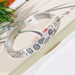 Zuyin 9999 Ping An Xi Le Ji Yan Sidabrinė apyrankė Guofeng Fu Zi Gryno sidabro apyrankė Zhaocai Katės apyrankė Dovana merginai Adjustable size