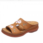 &Scaron;lepetės Moteri&scaron;kos Vasarinės Gladiatoriai Sandalai Platforminiai Sandalai su Plei&scaron;tiniu Padu I&scaron;siuvinėti Gėlėmis Moteri&scaron;ki Sandalai ir &Scaron;lepetės. 35