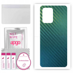 apgo Protective Skin Sticker for the back compatible with Xiaomi Redmi Note 11T Pro+, Wrap Film, Foil, Vinyl - Pattern Carbon Chameleon CAKA1