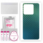 apgo Protective Skin Sticker for the back compatible with Infinix Smart 7, Wrap Film, Foil, Vinyl - Pattern Carbon Chameleon CAKA1