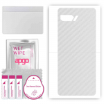 apgo Protective Skin Sticker for the back compatible with Asus ROG Phone II ZS660KL, Wrap Film, Foil, Vinyl - Pattern Transparent Carbon