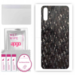 apgo Protective Skin Sticker for the back compatible with Realme C3i, Wrap Film, Foil, Vinyl - Pattern Carbon Black Pixel