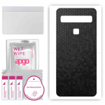 apgo Protective Skin Sticker for the back compatible with TCL 10L, Wrap Film, Foil, Vinyl - Pattern Black Honeycomb