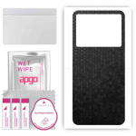 apgo Protective Skin Sticker for the back compatible with Infinix Note 12 5G, Wrap Film, Foil, Vinyl - Pattern Black Honeycomb