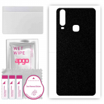 apgo Protective Skin Sticker for the back compatible with vivo Y17, Wrap Film, Foil, Vinyl - Pattern Matte Black