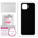 apgo Protective Skin Sticker for the back compatible with Oppo Reno4 F, Wrap Film, Foil, Vinyl - Pattern Matte Black