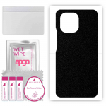 apgo Protective Skin Sticker for the back compatible with Xiaomi Mi 11, Wrap Film, Foil, Vinyl - Pattern Matte Black