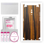 apgo Protective Skin Sticker for the back+sides compatible with Oppo Reno, Full Wrap Film, Foil, Vinyl - Pattern Tigerwood