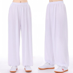 Unisex Tai Chi kelnės ledo &scaron;ilko Tai Chi aprangos kelnės rytinės mank&scaron;tos vasaros plius dydžio laisvos bloomerio praktikos kovos menų kelnės L
