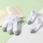5 poros vaiki&scaron;kų kojinių Vasarinės berniukų ir mergaičių plonos baltos medvilninės kojinės trumpos kojinės tinklinės kojinės studenti&scaron;kos kojinės For 3-5 years old balta