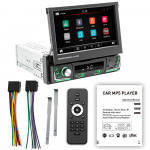 1Din automobilio radijo daugialypės terpės MP5 grotuvas, 7 colių universali navigacija su Android Auto ir Bluetooth, HD ekranas USB TF FM stereofoninis