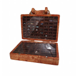 Crystal Box Akmens uolienų mineralų rinkinys Akmenų rinkinys lagaminuose Dekoracijos Medinė papuo&scaron;alų dėžutė su kristalu