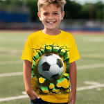 Nauji vasaros mar&scaron;kinėliai Vaiki&scaron;ki rūbai Mergaitėms nuo 3 iki 12 metų Futbolo mar&scaron;kinėliai berniukų dėvimi futbolo 3D spausdinimo mar&scaron;kinėliai vaikams. 140