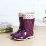 &bdquo;Miaoguan High Top&ldquo; vandeniui atsparūs batai nuo lietaus, moteri&scaron;ki batai nuo lietaus pavasario/rudens PVC mados neslystantys moteri&scaron;ki batai nuo lietaus