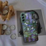 Claude Monet Garden Lotus Bridge telefono dėklas, skirtas Samsung A02 A03 A03S A04 A04S Galaxy A55 A35 A25 A15 S10 Lite A9 A8 A7 A6 Plus A Samsung S10 Lite