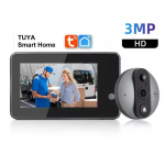 500PA 2,4 G belaidis belaidis belaidis vaizdo durų skambutis 4,3 colio HD 3MP skambėjimo skambutis Saugumo apsauga, žvilgsnio angos durų domofonas su kamera Tuya Smart Home