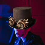 Unisex Steampunk Vir&scaron;us su Akiniais Vienas Dydis Gotikinis Cosplay Vakarėliui