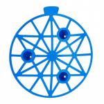 10 vnt. arbūzų stovas vaisių stovas, atraminis krep&scaron;elio rėmas, daržovių padėklas 10pcs mėlyna