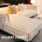 Universalus neslystantis sofos užvalkalas, storas pliu&scaron;inis sofos kilimėlis žiemai &scaron;iltas sofos rank&scaron;luostis, plaunamas sofos užvalkalai svetainei 90*180CM