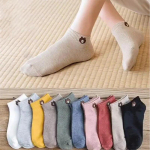 10 porų moteri&scaron;kų žemo vamzdžio kojinių rinkinys Mielas me&scaron;kiuko ra&scaron;tas, madingas, kvėpuojantis moterims, laisvalaikio stiliaus patogios kojinės 10 Pairs