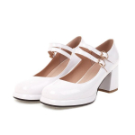 Moteri&scaron;kos lakinės odos Mary Jane Pumps Dviguba sagtimi Raudoni Rožiniai Auk&scaron;takulniai Batai Didelis 43 Dydis 42