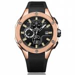 Daugiafunkcis chronografas vyri&scaron;kas sportinis silikoninis kvarcinis laikrodis, vyri&scaron;kas mėlyna