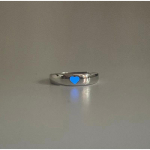 1 vnt &Scaron;viečiantis meilės &scaron;irdies žiedas tamsoje &scaron;viečiantis Reguliuojamas poros žiedai Sidabrinės spalvos Rožinė mėlyna &Scaron;viesi papuo&scaron;alai Dovana įsimylėjėliui 1PCS mėlyna